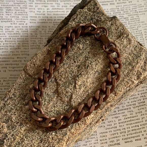 Solid Copper Unisex Mens Woman’s Dark Metal Bracelet Jewelry Health Benefits! - Picture 4 of 12